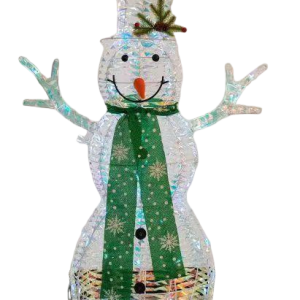 Best Choice Products 5ft Lighted Pop-Up Snowman, Large White Outdoor Christmas Holiday Decoration w/ 200 LED Lights, Hat, Scarf, Multicolored Lights