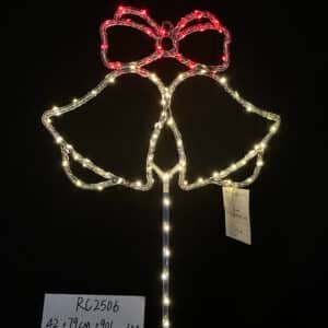 2025 Wholesale Christmas Acrylic Double bells Lights 90 LED Warm White Fairy Lights