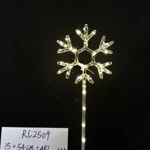 15*54CM Christmas Acrylic Snowflakes Lights with Twinkle Lights, 48LED Warm White 3AA