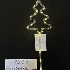 55CM Christmas Acrylic Christmas Trees Lights with Twinkle Lights, 25LED Warm White 3AA