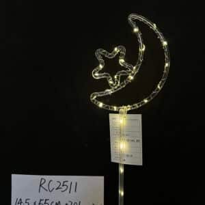 Custom Christmas Acrylic Moon&Stars Lights with Twinkle Lights, 30LED Warm White 3AA