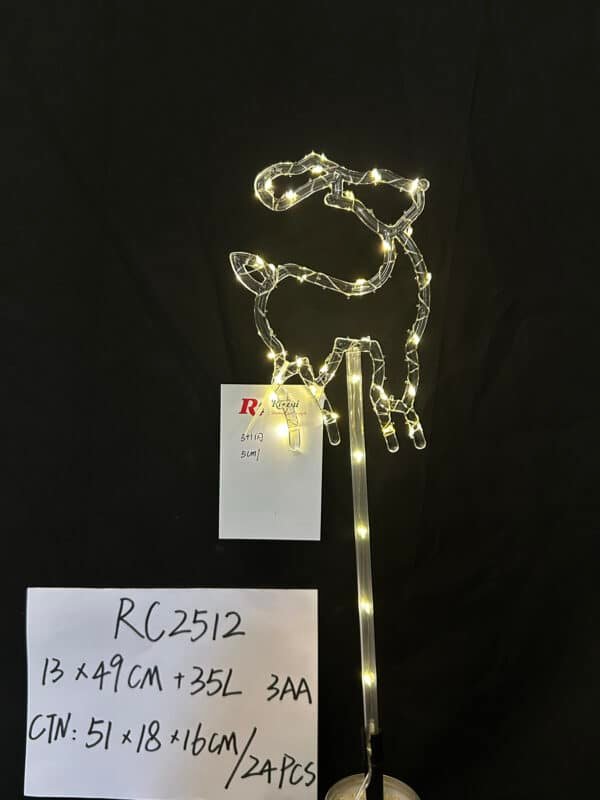 Factory Direct Sale Christmas Acrylic Reindeer Lights with Twinkle Lights, 30LED Warm White 3AA