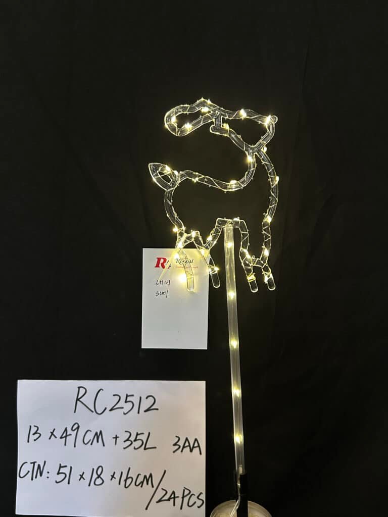 Factory Direct Sale Christmas Acrylic Reindeer Lights with Twinkle Lights, 30LED Warm White 3AA