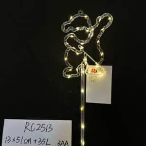 Newly High Quality Acrylic Snowman Lights with Twinkle Lights, 35LED Warm White 3AA