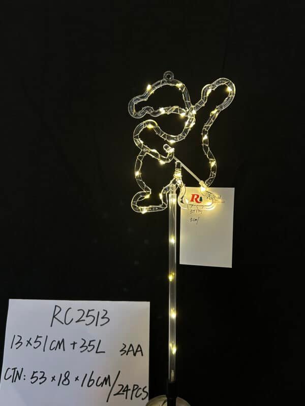 Newly High Quality Acrylic Snowman Lights with Twinkle Lights, 35LED Warm White 3AA