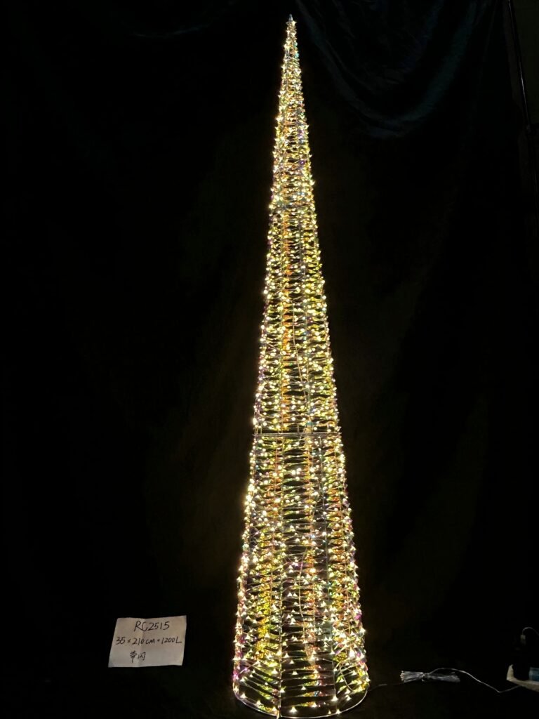 Custom 210CM Large LED Christmas Cone Tree Indoor/Outdoor