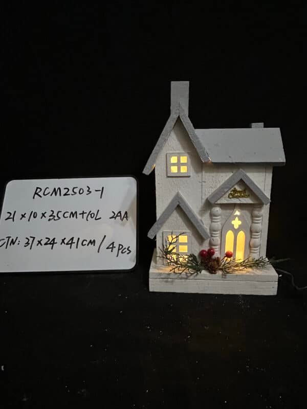 Led Lighted Christmas Decorations for Home Wooden Snow Winter Scene Farmhouse Christmas Tree House Rustic Tabletop Holiday Decor Xmas Signs