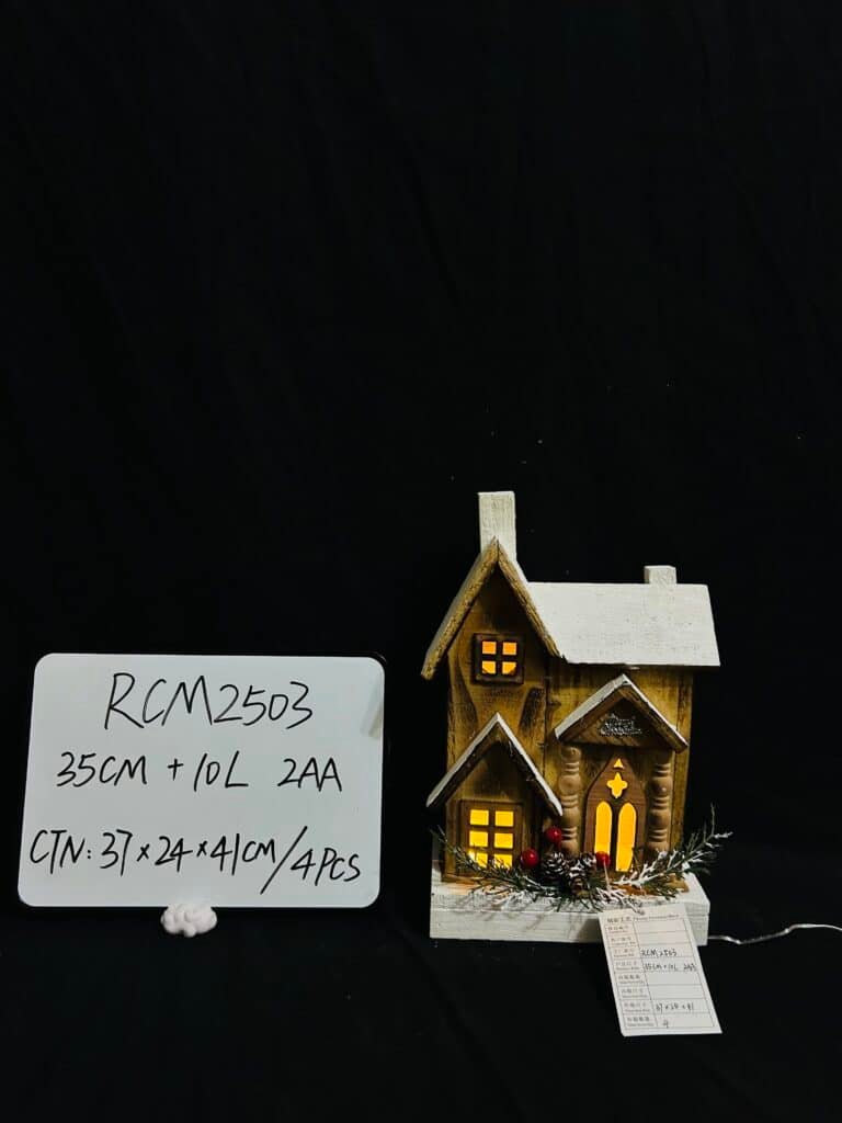 Led Lighted Christmas Decorations for Home Wooden Snow Winter Scene Farmhouse Christmas Tree House Rustic Tabletop Holiday Decor Xmas Signs