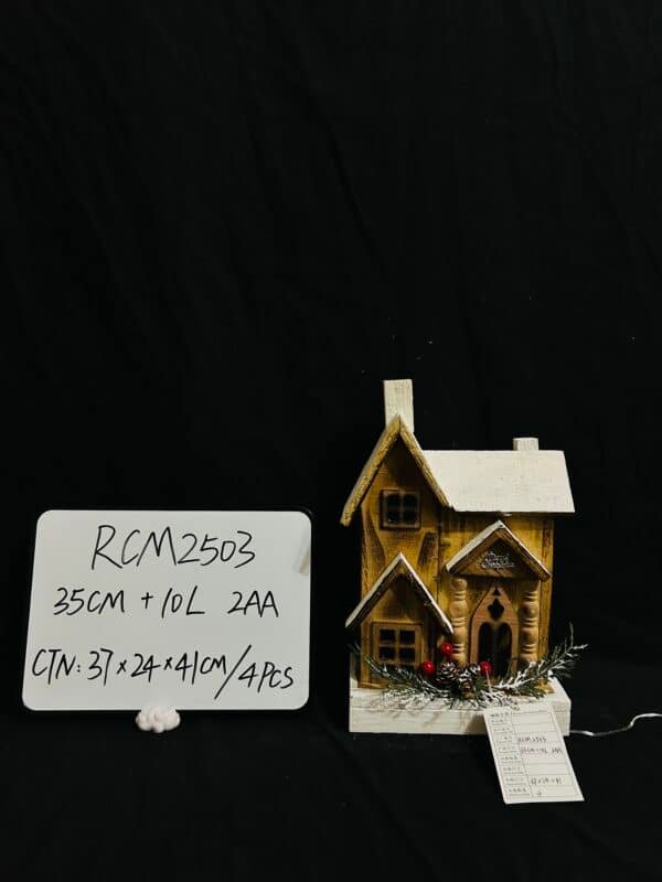 Led Lighted Christmas Decorations for Home Wooden Snow Winter Scene Farmhouse Christmas Tree House Rustic Tabletop Holiday Decor Xmas Signs