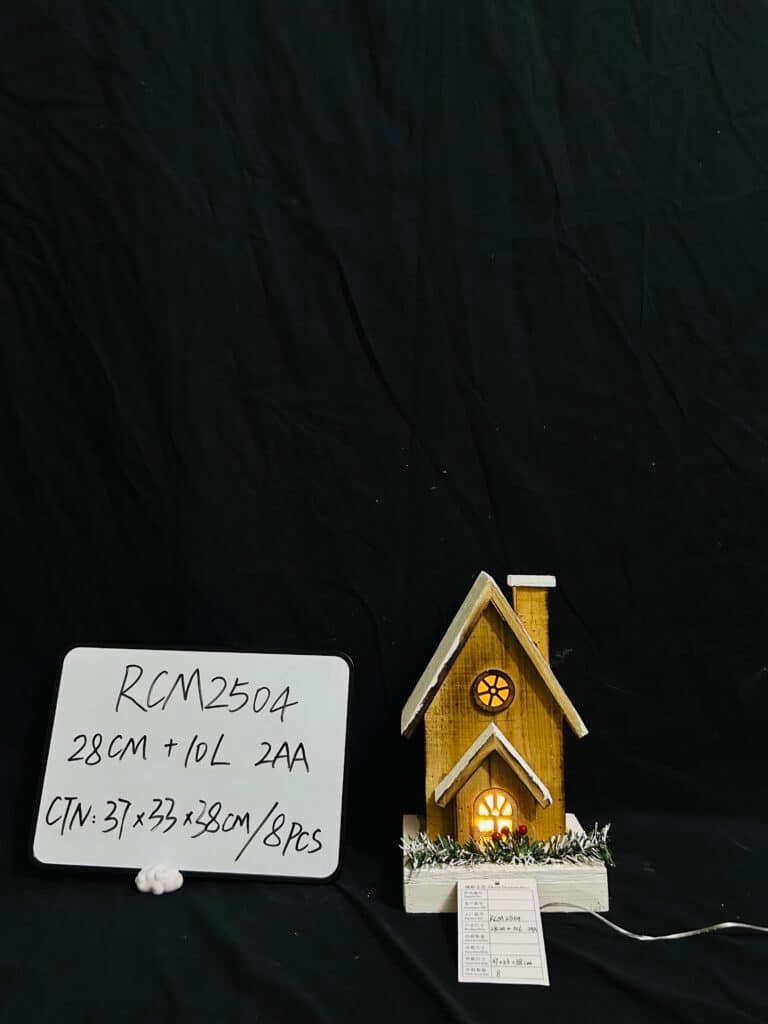 High Quality Christmas Light Up Wood House, Christmas Village Houses Christmas