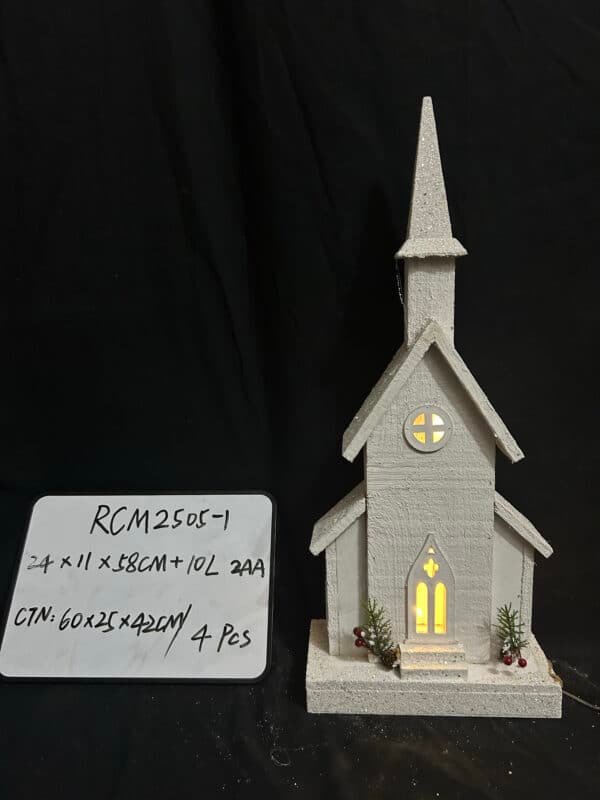 Light up Wooden Christmas House Village Decorations Christmas Table Centerpieces