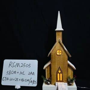 Light up Wooden Christmas House Village Decorations Christmas Table Centerpieces