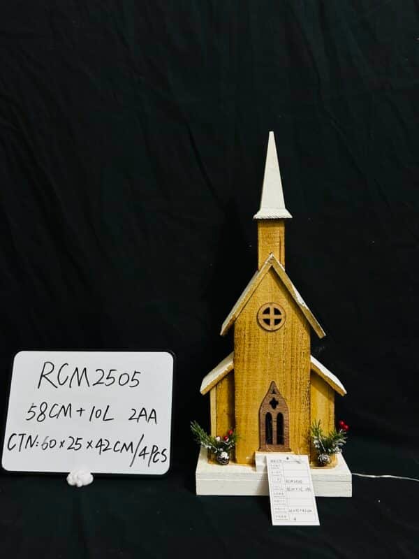 Light up Wooden Christmas House Village Decorations Christmas Table Centerpieces