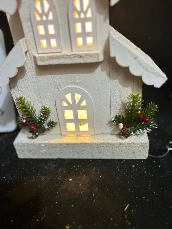 Custom LED Light up Wooden Christmas House Village Decorations Christmas Table Centerpieces