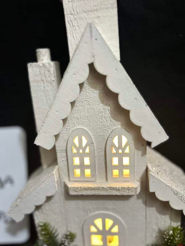 Custom LED Light up Wooden Christmas House Village Decorations Christmas Table Centerpieces