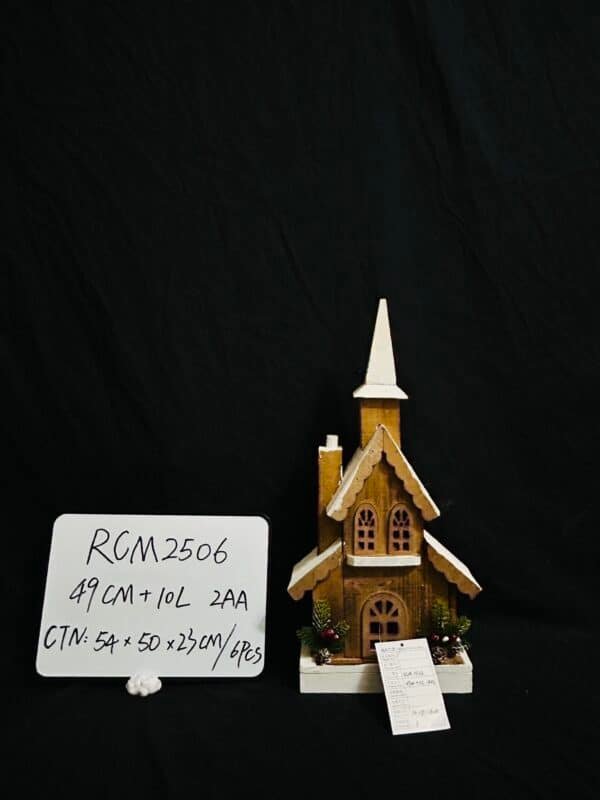 Custom LED Light up Wooden Christmas House Village Decorations Christmas Table Centerpieces