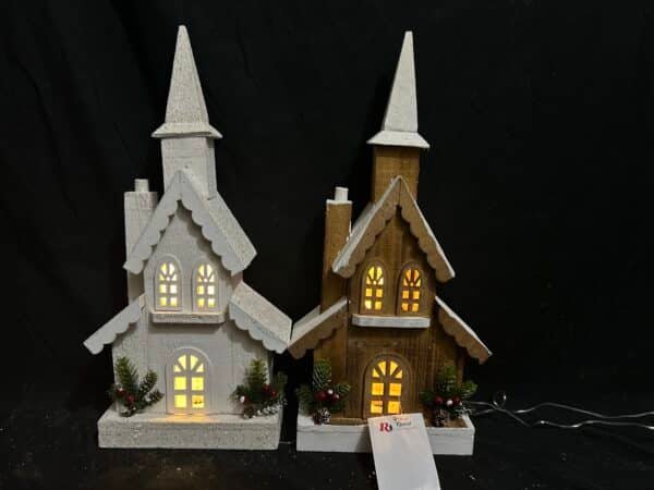 Custom LED Light up Wooden Christmas House Village Decorations Christmas Table Centerpieces - Image 6
