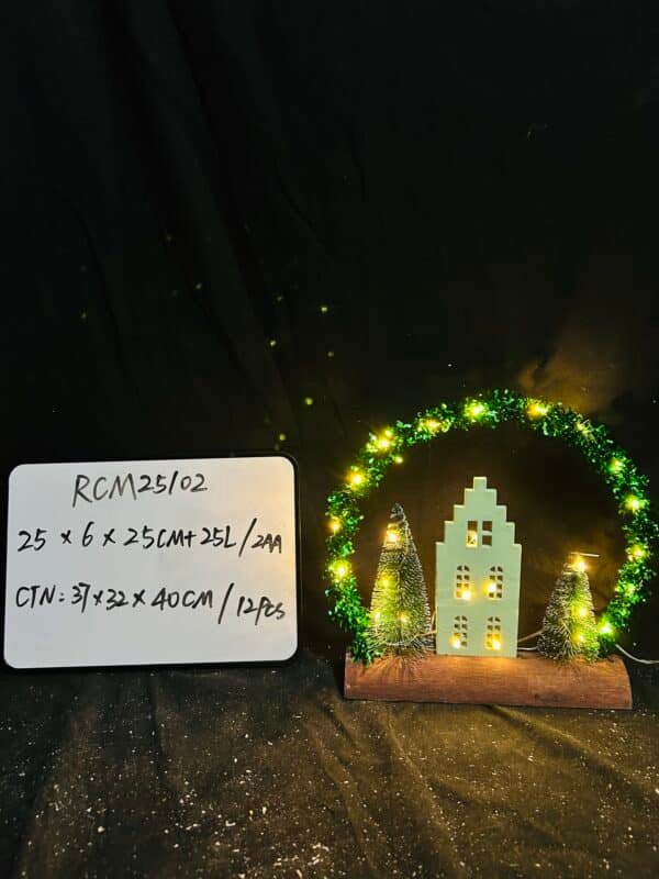 Ready to Ship Christmas Tabletop Decoration Wooden Lighted Christmas Indoor Tree Table Centerpieces Battery Operated Home Decorations for Holiday Party Gifts