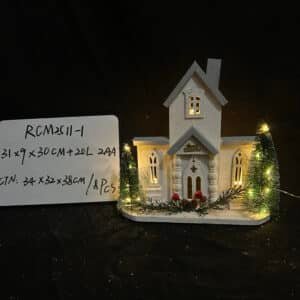 Good Quality 2025 Wooden Glow Cabin, LED Christmas Wood Village Houses Small Wooden House Crafts Desktop Decorations for Christmas Glowing Decors