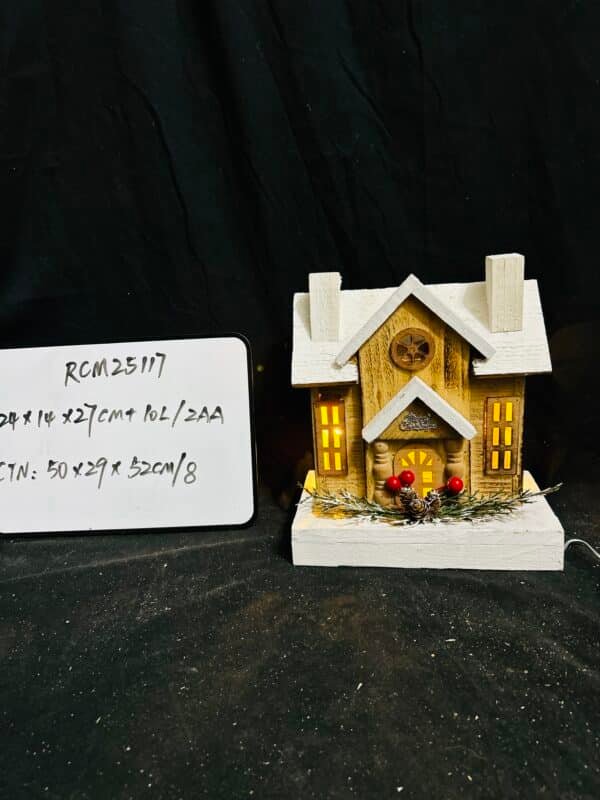 Factory Directly Sale Christmas Led Light Wooden House , LED Christmas Table Cabin ,Christmas Wooden Houses Light Up