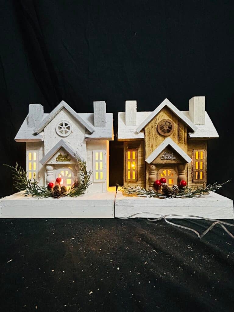 Factory Directly Sale Christmas Led Light Wooden House , LED Christmas Table Cabin ,Christmas Wooden Houses Light Up