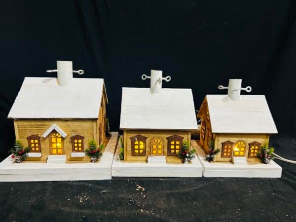 Lighted Christmas Village Houses