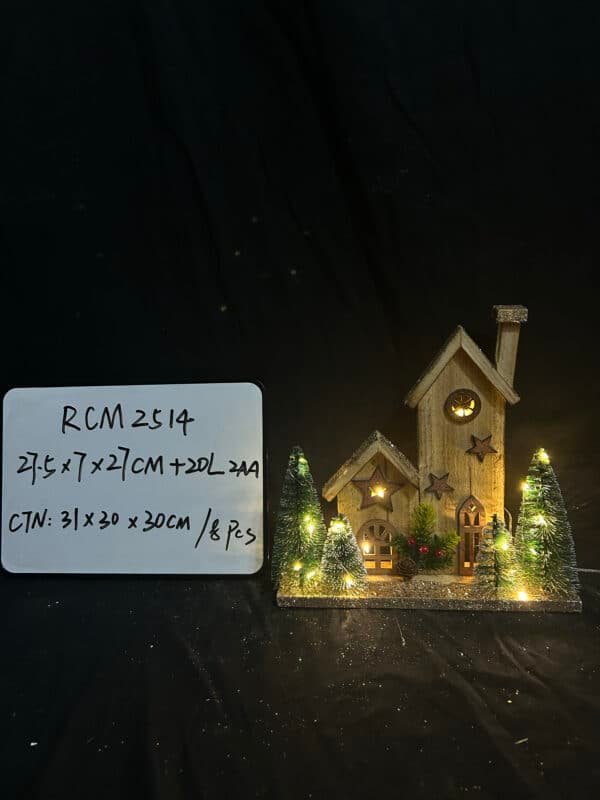 Christmas Decorations for Home Led Lighted Wooden Snow Winter Scene Christmas Village Ski Lodge Farmhouse Christmas Tree Wreath House Rustic Tabletop Holiday Decor Xmas Signs