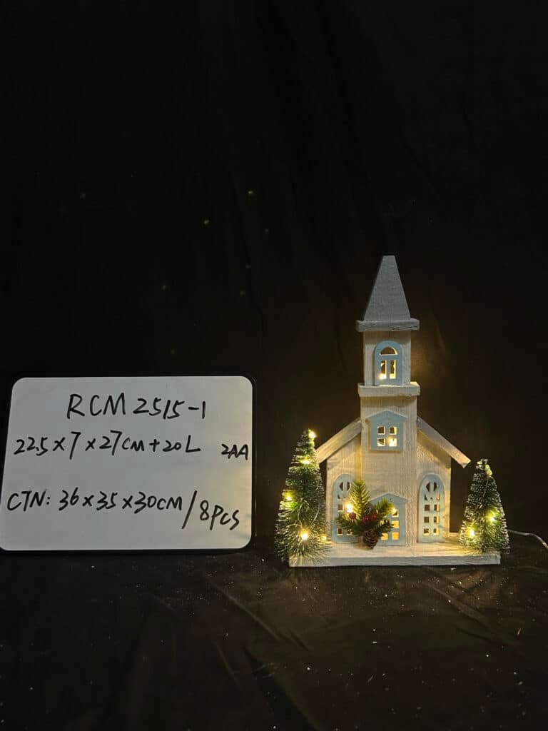 LED Light Wooden Christmas Village Sets