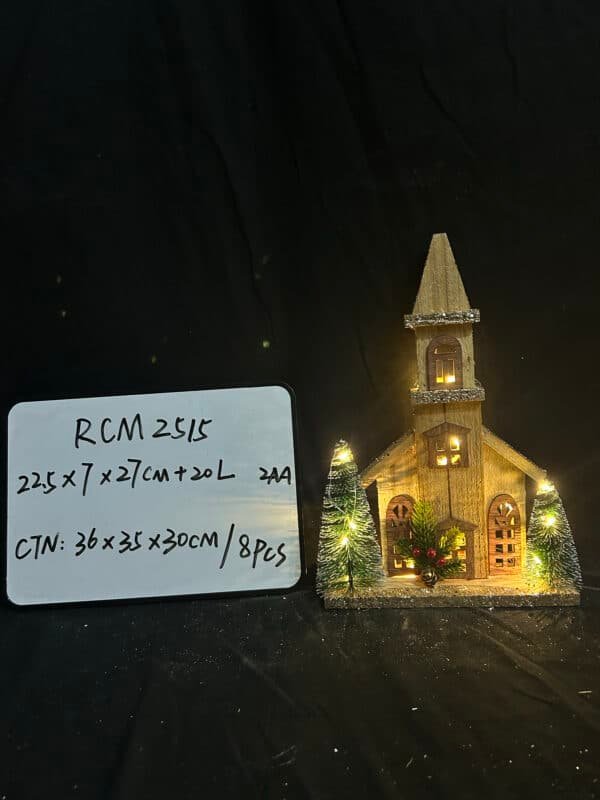 LED Light Wooden Christmas Village Sets