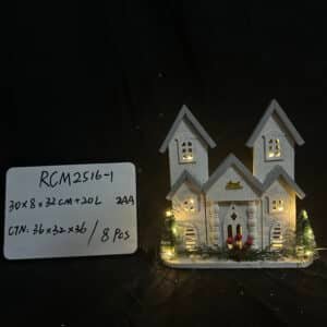 Ready to Ship Christmas Decorations for Home Led Lighted Wooden Snow Winter Scene Christmas Village Ski Lodge Farmhouse Christmas Tree Wreath House Rustic Tabletop Holiday Decor Xmas Signs