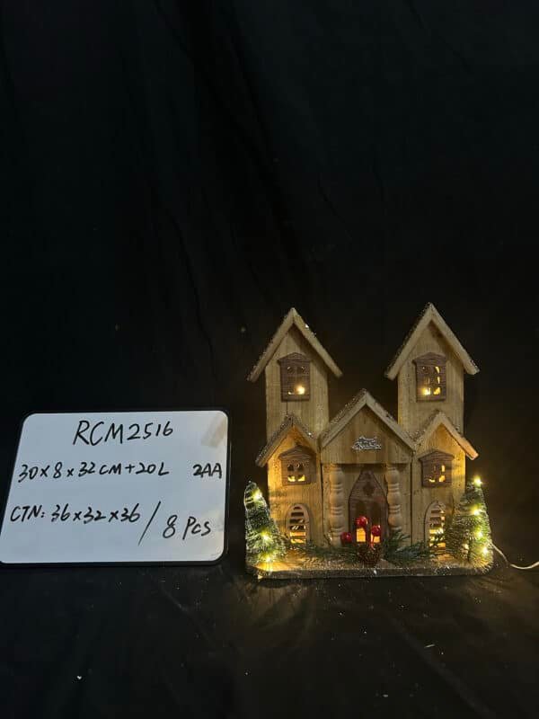 Ready to Ship Christmas Decorations for Home Led Lighted Wooden Snow Winter Scene Christmas Village Ski Lodge Farmhouse Christmas Tree Wreath House Rustic Tabletop Holiday Decor Xmas Signs