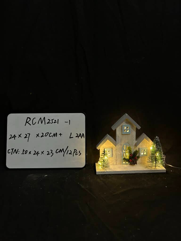 Led Wooden Houses Christmas Decor Adornments for Festive Home Office and Party Display Rustic Xmas Houses for Warm Atmosphere