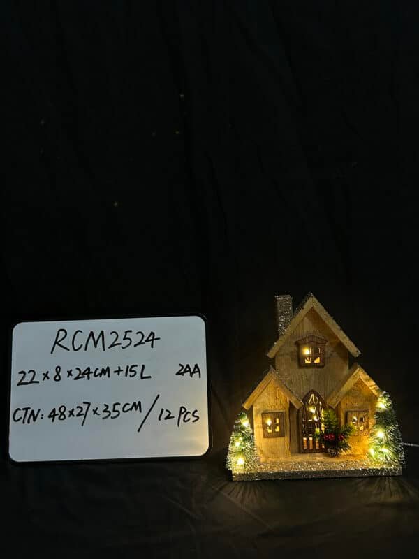 Led Light Wooden House | LED Christmas Table Cabin | Christmas Wooden Houses Light Up |Christmas Village House Cabin Crafts Decorations | Creative House Decor