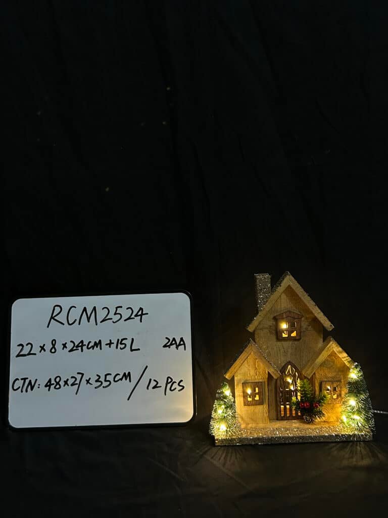 Led Light Wooden House | LED Christmas Table Cabin | Christmas Wooden Houses Light Up |Christmas Village House Cabin Crafts Decorations | Creative House Decor