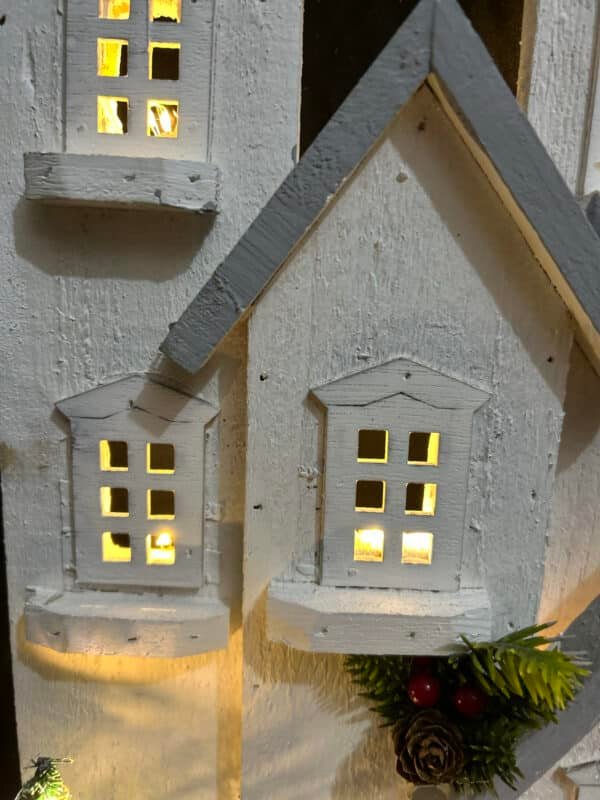 Christmas Wood Village Christmas LED Church Light House