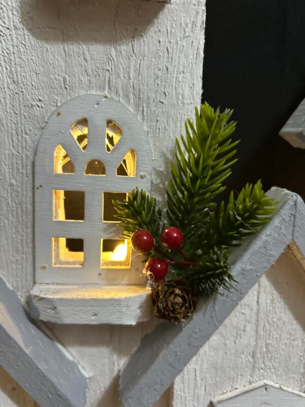 Christmas Wood Village Christmas LED Church Light House