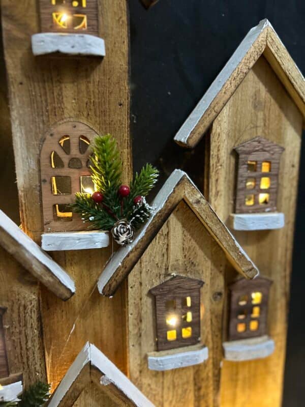 Christmas Wood Village Christmas LED Church Light House