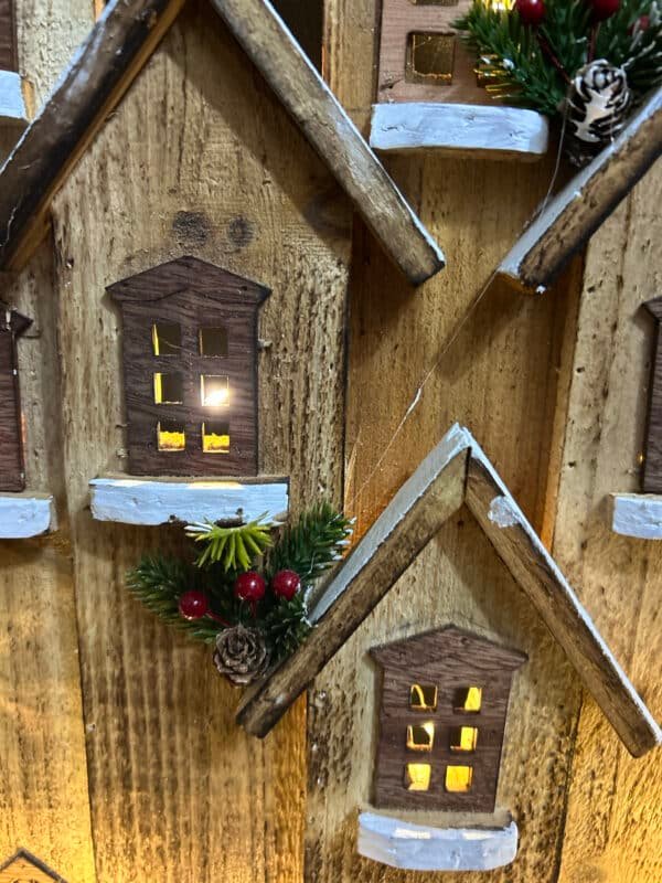 Christmas Wood Village Christmas LED Church Light House