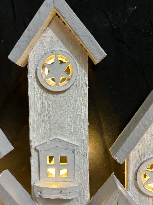 Christmas LED Village Houses LED Wooden House Xmas Cabin Ornament