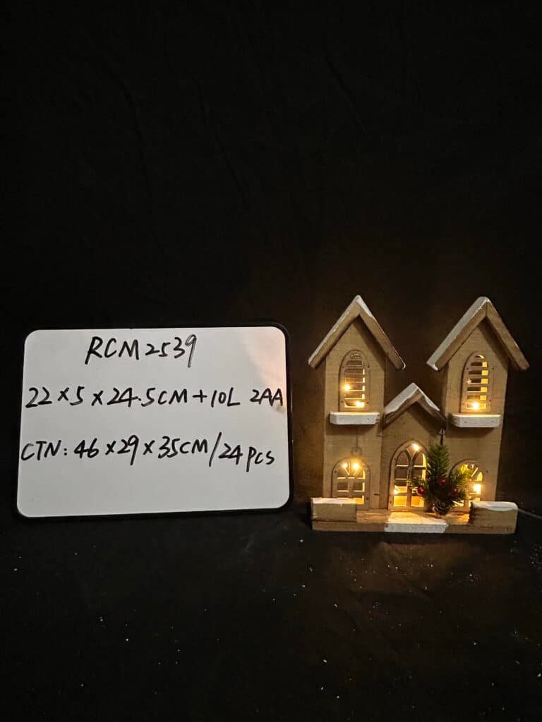 Christmas Village,Wooden Christmas House with LED Lighted, Xmas Village Houses,Light Up Xmas Village Houses Set,Christmas Houses Indoor Room Decor - Collectible Buildings Set