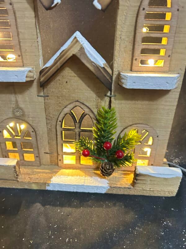 Christmas Village,Wooden Christmas House with LED Lighted, Xmas Village Houses,Light Up Xmas Village Houses Set,Christmas Houses Indoor Room Decor - Collectible Buildings Set