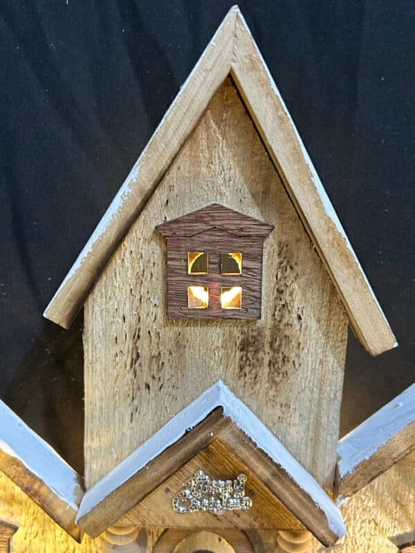 25.5*8*31CM Led Christmas House Decor Wooden Ornament Glowing Xmas House Christmas Decorations Craft for Home - Image 5