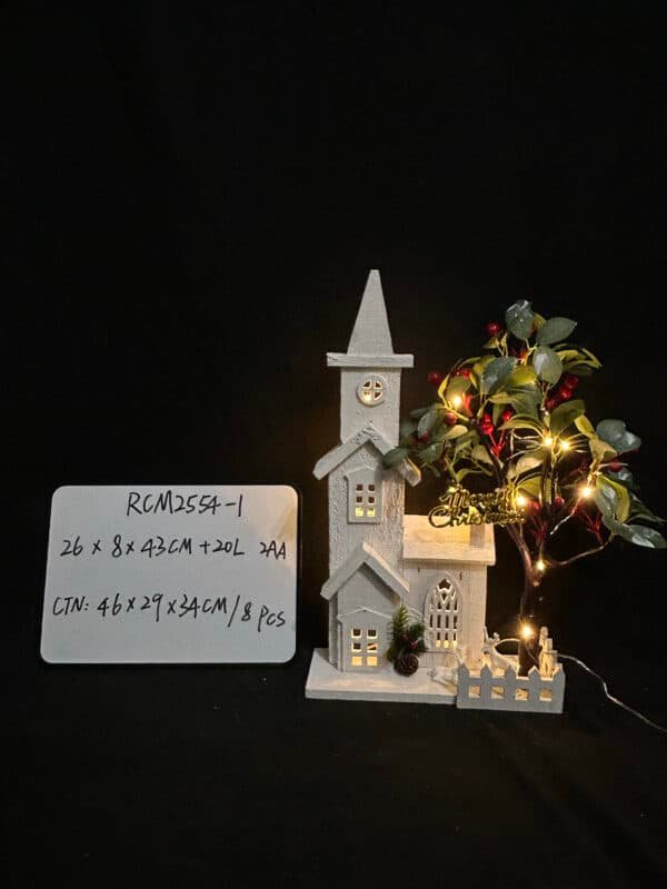 Christmas House Ornaments Charming Festival Decoration for Tabletop Entryway Bookshelf for Holiday Cheer