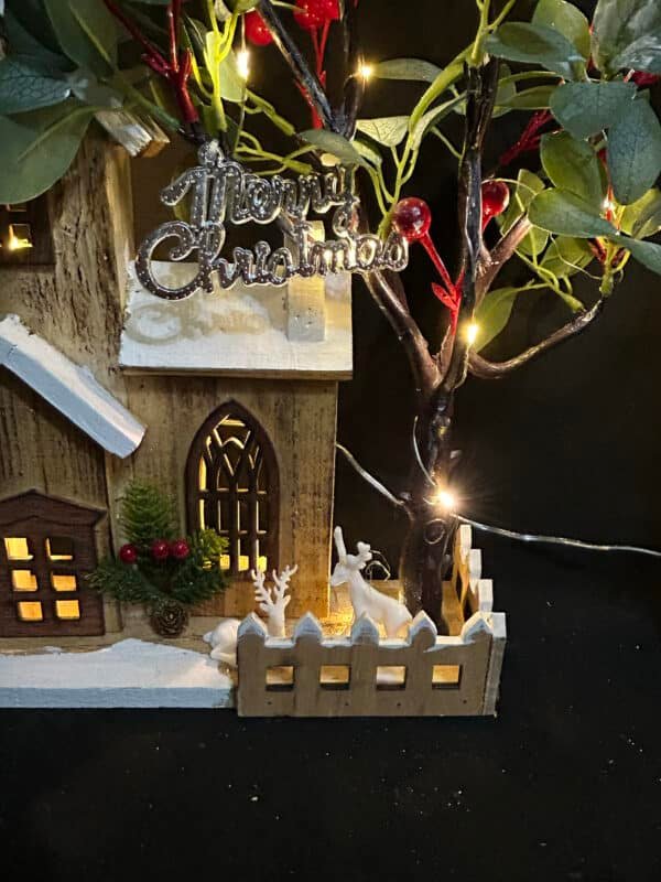 Christmas House Ornaments Charming Festival Decoration for Tabletop Entryway Bookshelf for Holiday Cheer