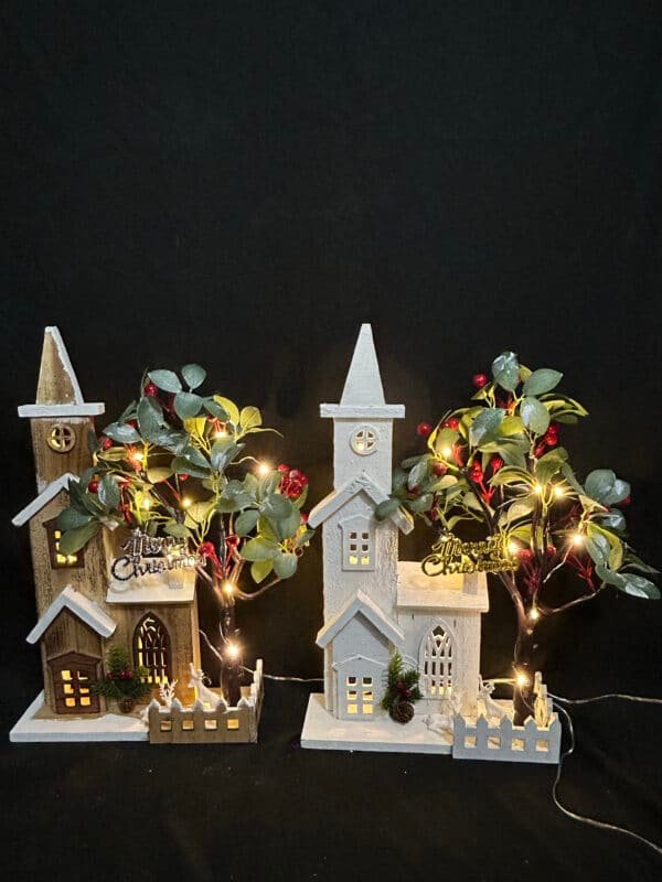 Christmas House Ornaments Charming Festival Decoration for Tabletop Entryway Bookshelf for Holiday Cheer