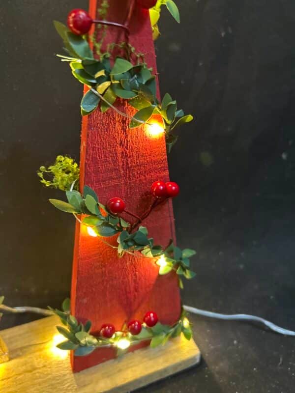 3 Pcs Christmas Wooden Table Sign Tabletop Christmas Tree Shaped Decorations Handmade Rustic Decorative Trees