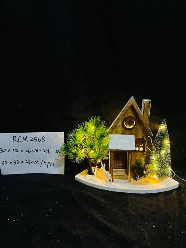Newest Custom Christmas Led Light Wooden House,Pre-Lit Wooden Christmas Village House LED Christmas Scene Houses with Lights Luminous Wood House Tabletop Decors for Winter Xmas Holiday Party
