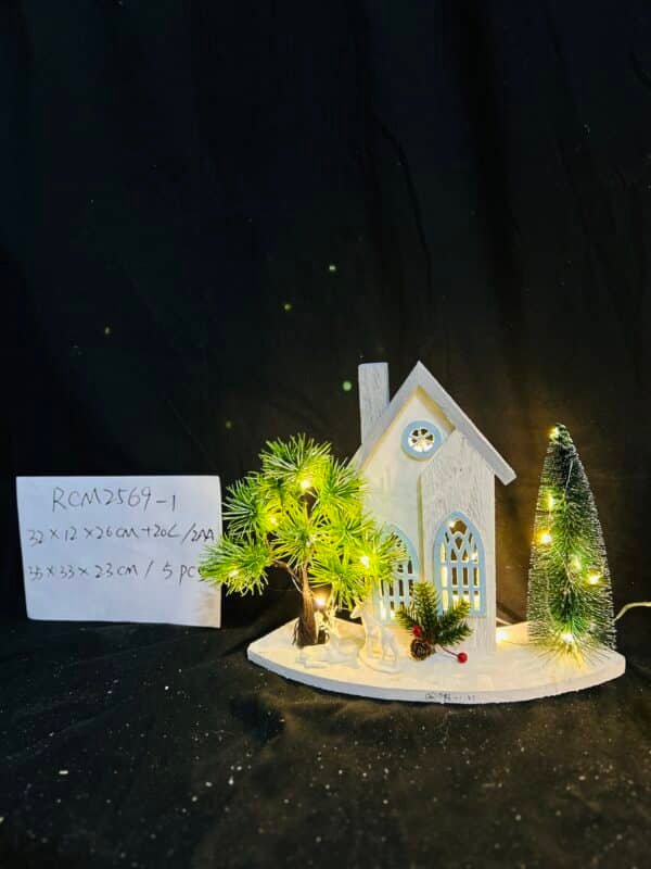 Newest Custom Christmas Led Light Wooden House,Pre-Lit Wooden Christmas Village House LED Christmas Scene Houses with Lights Luminous Wood House Tabletop Decors for Winter Xmas Holiday Party