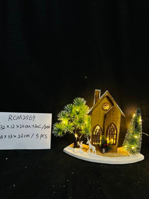 Newest Custom Christmas Led Light Wooden House,Pre-Lit Wooden Christmas Village House LED Christmas Scene Houses with Lights Luminous Wood House Tabletop Decors for Winter Xmas Holiday Party