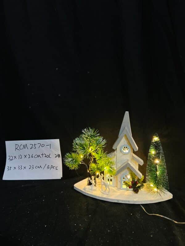 Newest Custom Christmas Led Light Wooden House,Pre-Lit Wooden Christmas Village House LED Christmas Scene Houses with Lights Luminous Wood House Tabletop Decors for Winter Xmas Holiday Party